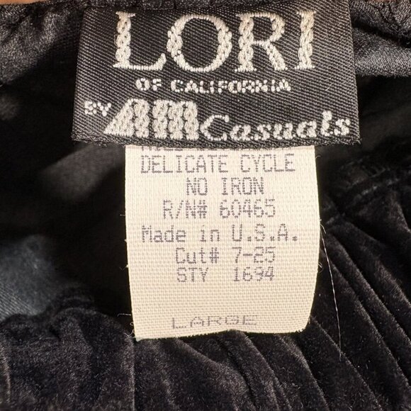 Vintage 90s Classic L Black Velvet Pullon Midi Skirt Goth Graveyard Ren Faire - Picture 4 of 7